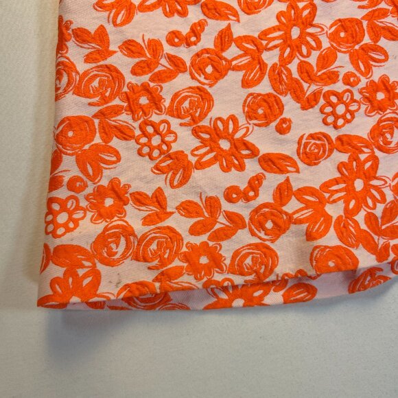 Vibrant & Unique Betsey Johnson Orange and White Floral Dress Back zipper size 8 - Picture 14 of 15